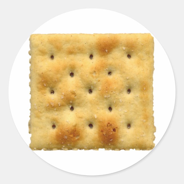 Saltine Soda Crackers Classic Round Sticker (Front)
