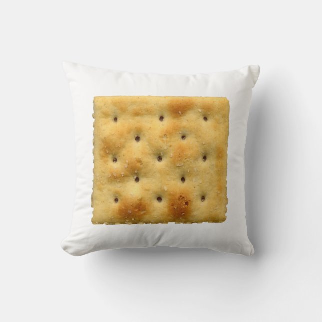 Saltine Soda Crackers Throw Pillow (Front)