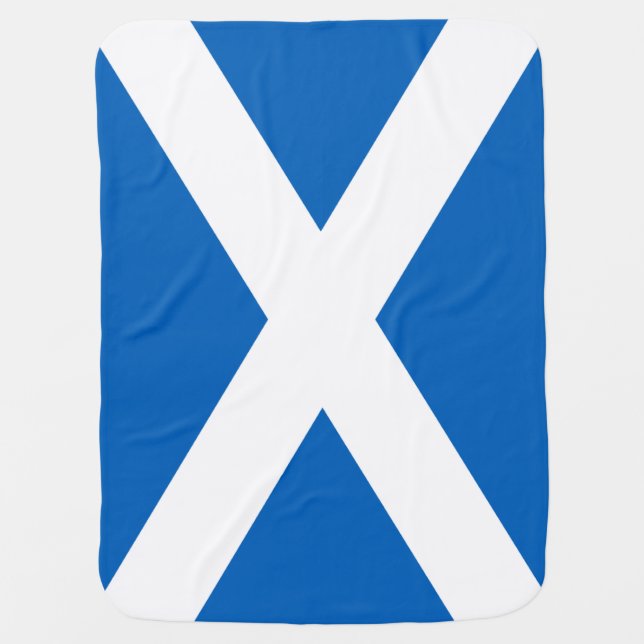 Saltire ~ Flag of Scotland Baby Blanket (Front)