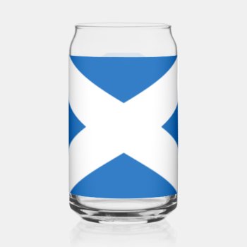 Saltire ~ Flag Of Scotland Can Glass by SunshineDazzle at Zazzle