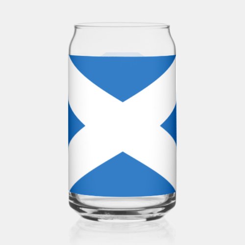 Saltire  Flag of Scotland Can Glass