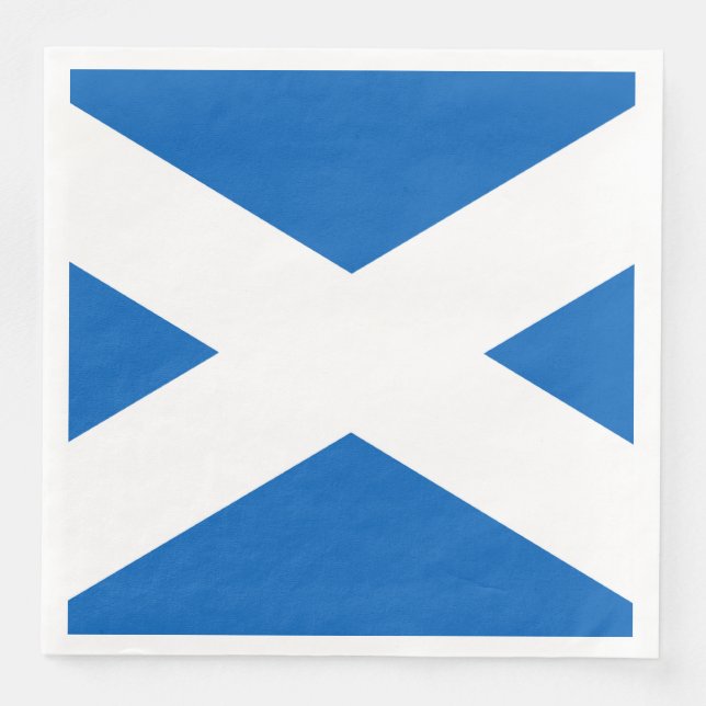 Saltire ~ Flag of Scotland Paper Dinner Napkins (Front)