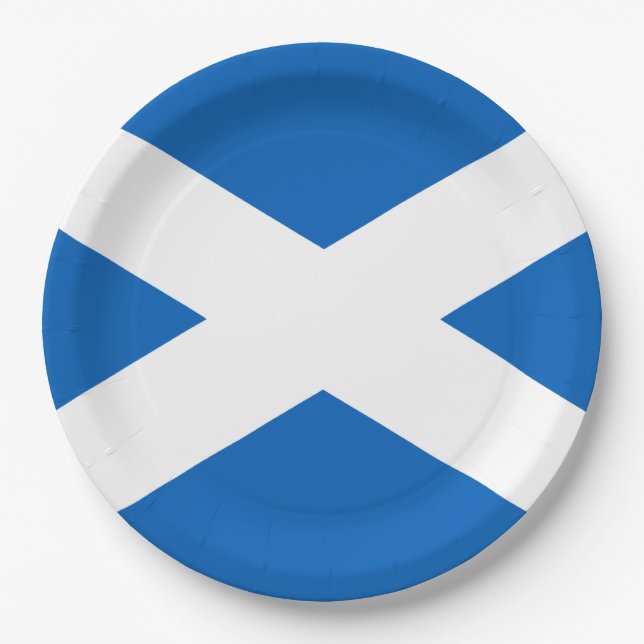 Saltire ~ Flag of Scotland Paper Plates (Front)