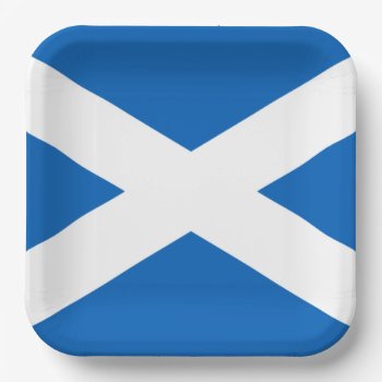 Saltire ~ Flag Of Scotland Paper Plates by SunshineDazzle at Zazzle