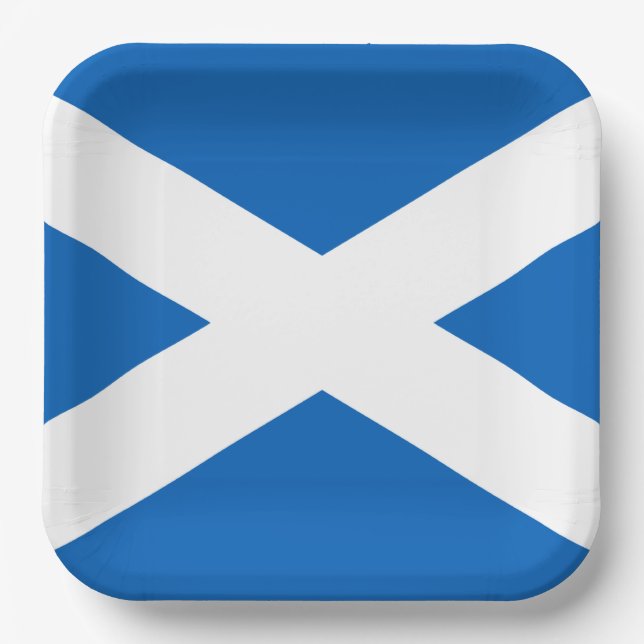 Saltire ~ Flag of Scotland Paper Plates (Front)