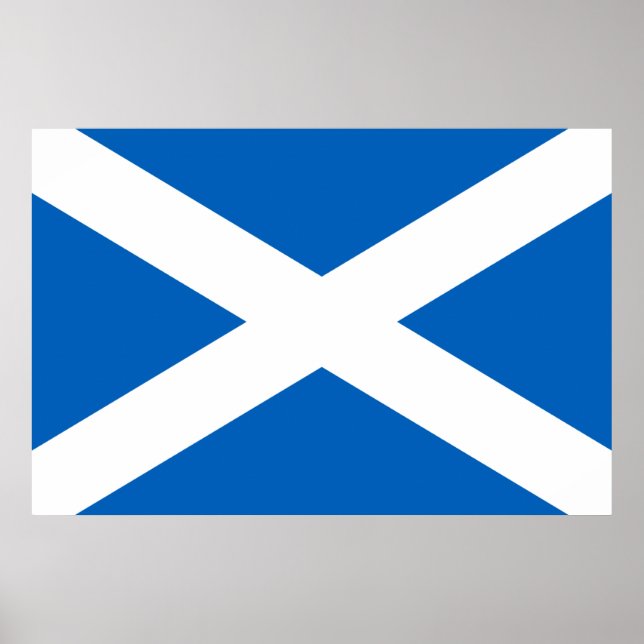 Saltire ~ Flag of Scotland Poster (Front)