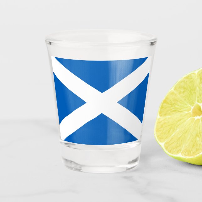 Saltire ~ Flag of Scotland Shot Glass (Front)