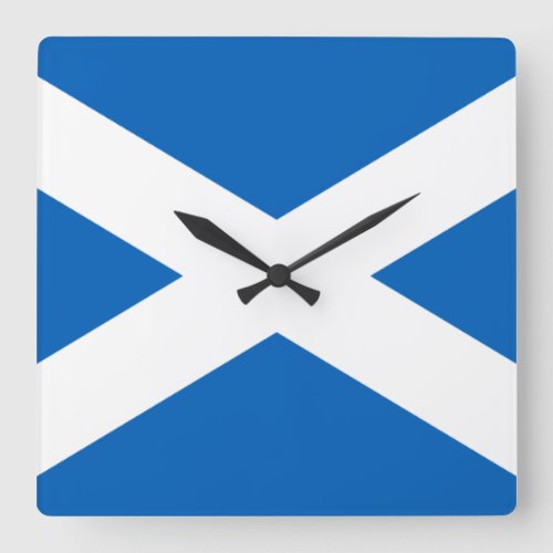 Saltire  Flag of Scotland Square Wall Clock