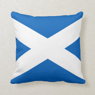 Saltire ~ Flag of Scotland Throw Pillow
