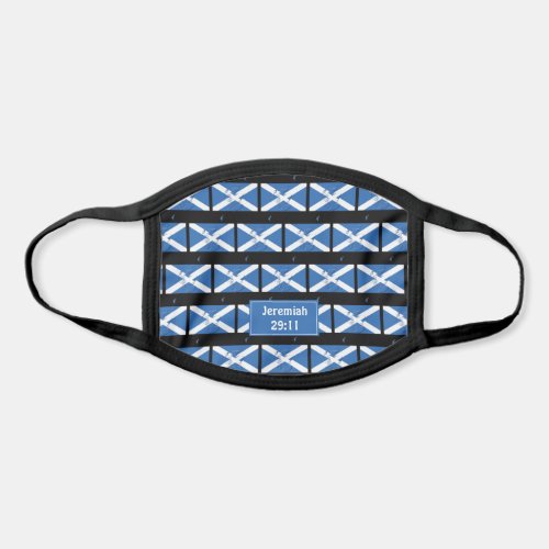 Saltire FLAG OF SCOTLAND with CUSTOMIZABLE TEXT Face Mask