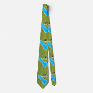 Salton Sea California USA map Neck Tie