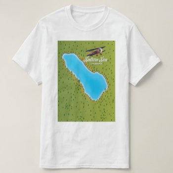 Salton Sea California Usa Map T-shirt by bartonleclaydesign at Zazzle