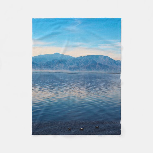 Salton Sea Tranquility Fleece Blanket (Front)