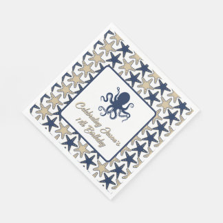 Saltwater and Sunshine Beach Birthday Party Napkins