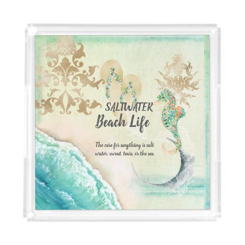 Saltwater Beach Life Acrylic Tray