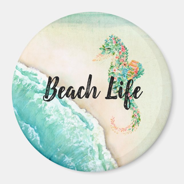 Saltwater Beach Life  Magnet (Front)