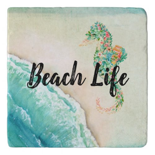 Saltwater Beach Life Seahorse Trivet