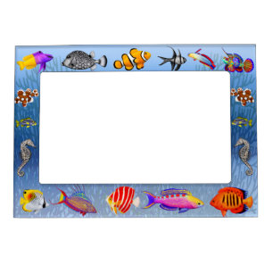 Saltwater Coral Reef Aquarium Fish Magnetic Frame