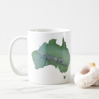 Saltwater Crocodile Croc Australia Shape Green