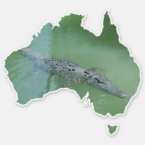 Saltwater Crocodile Croc Australia Shape Sticker