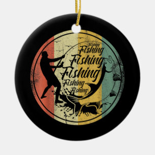 Saltwater Deep Sea Fishing Angler Fisherman Sport Ceramic Ornament