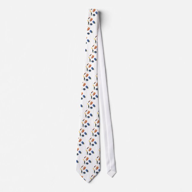 Saltwater fish design neck tie (Front)