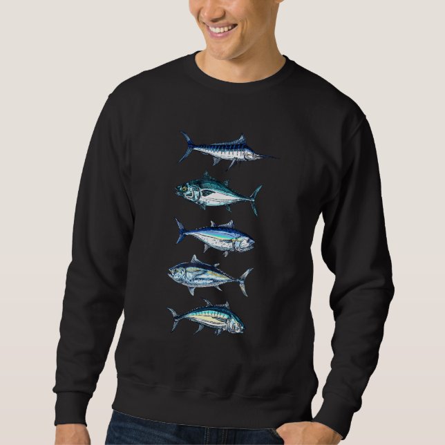 Saltwater Fish Species Swordfish Fishing Camping H Sweatshirt (Front)