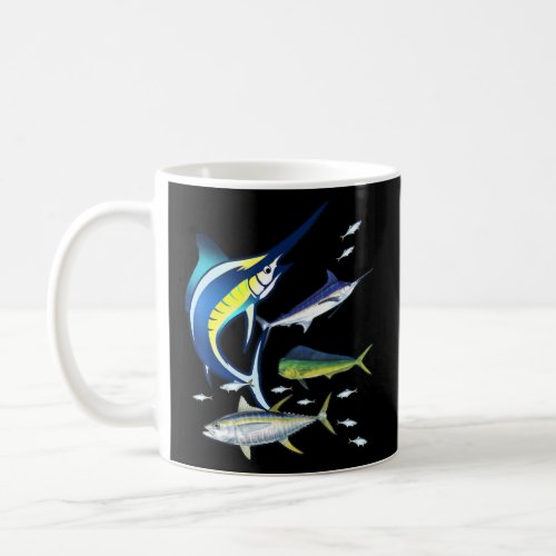 Saltwater Fish Swordfish Mahi Tuna Kingfing Atlant Coffee Mug