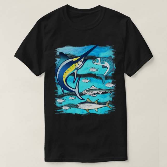 Saltwater Fish Swordfish Mahi Tuna Kingfing Atlant T-Shirt (Design Front)