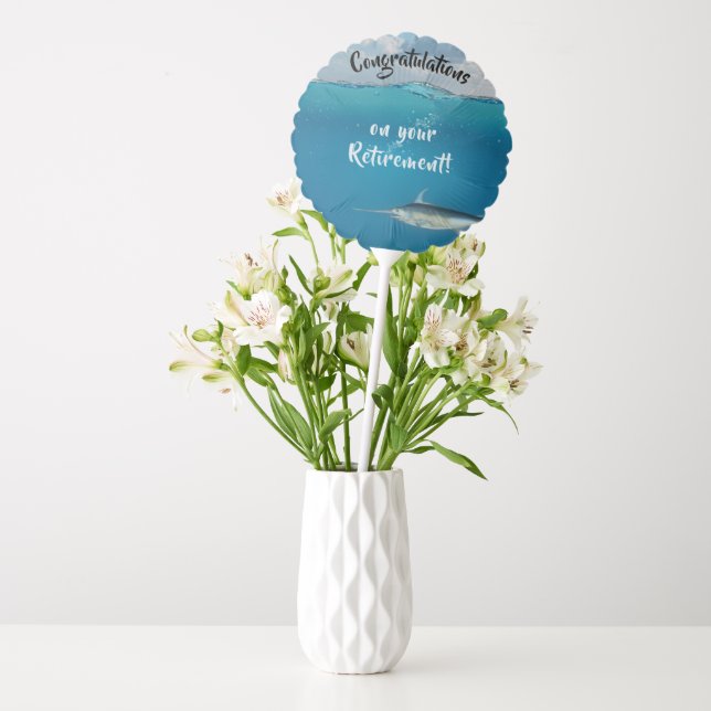 Saltwater Fisherman's Retirement Party  Balloon (Vase)