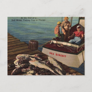 Saltwater Fishing in Florida Postcard