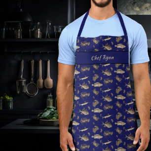 Saltwater Life Fisherman Personalized Apron