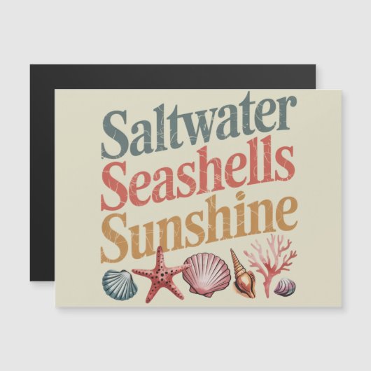 Saltwater Seashells Sunshine Summer Beach Vacation (Front/Back)