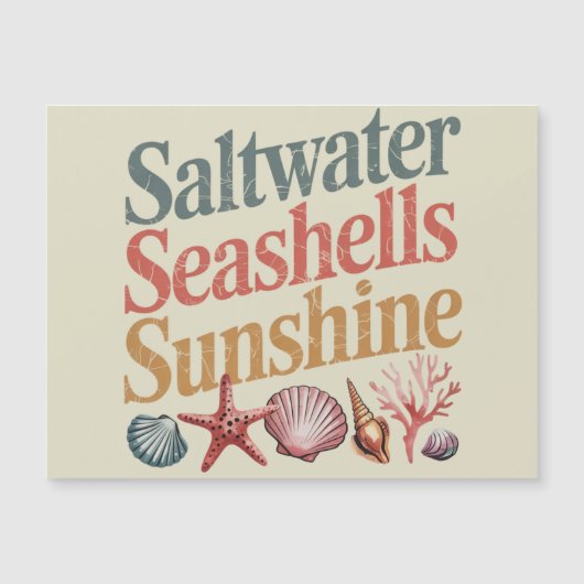 Saltwater Seashells Sunshine Summer Beach Vacation (Front)