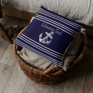 Saltwater Soul Throw Pillow