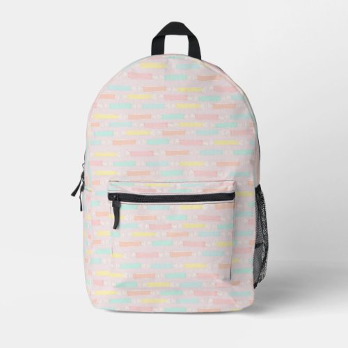 Saltwater Taffy Candy Pastel Patterned Printed Backpack