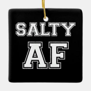 SALTY AF PING PONG BALL CERAMIC ORNAMENT