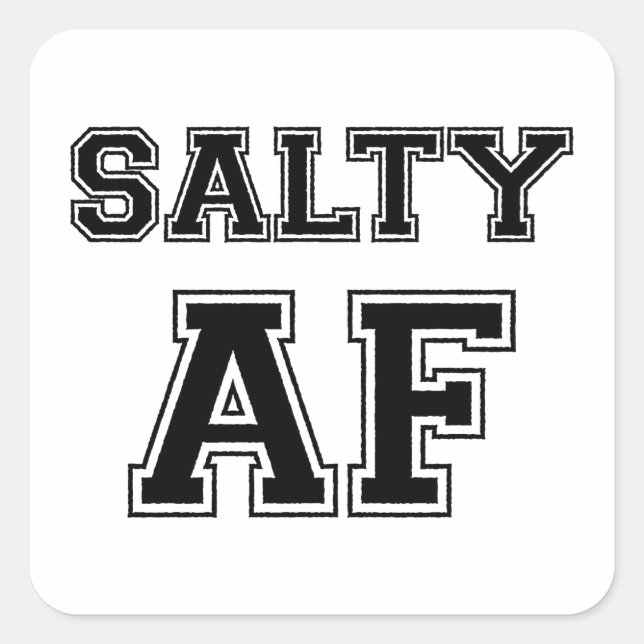 SALTY AF SQUARE STICKER (Front)