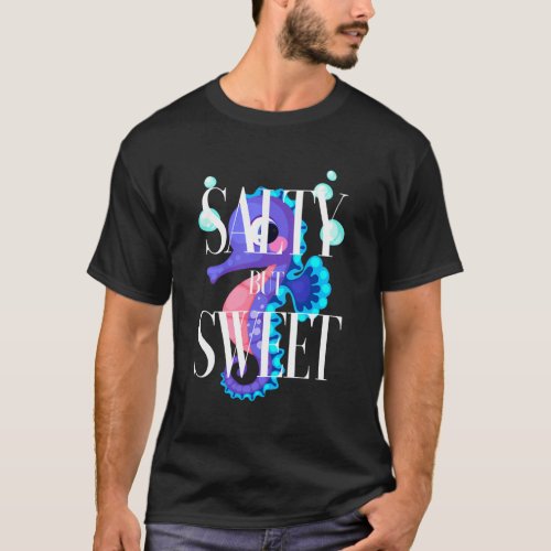 Salty And Sweet Seahorse Attitude Southern Preppy  T_Shirt