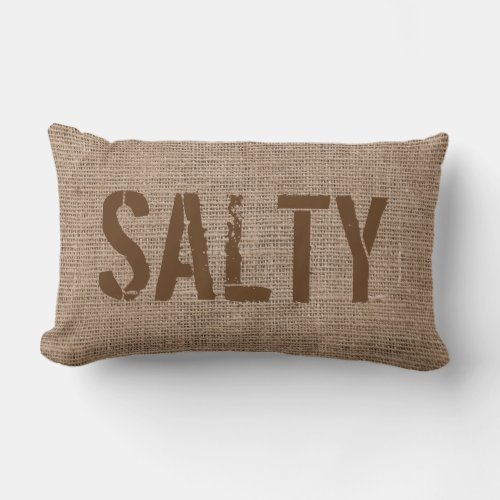 Salty and Sweet _ Tan Burlap _  Lumbar Pillow