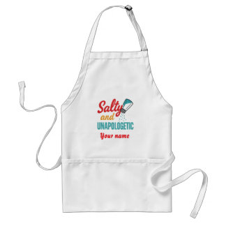 Salty and Unapologetic – Retro Diner Salt Shaker Adult Apron