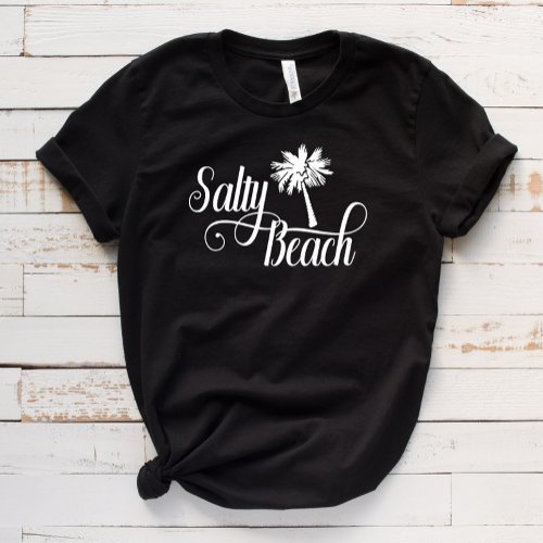 Salty Beach Funny Summer Palm Tree T_Shirt