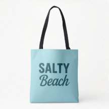 Salty Beach Life | Coastal Teal Blue Graphic Print
