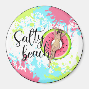 Salty Beach  Magnet