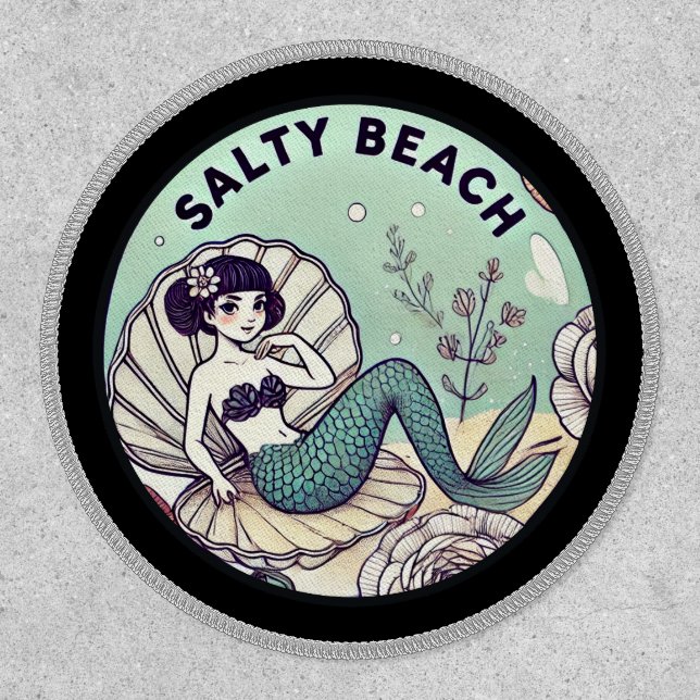 Salty Beach Mermaid                                Patch (Front)