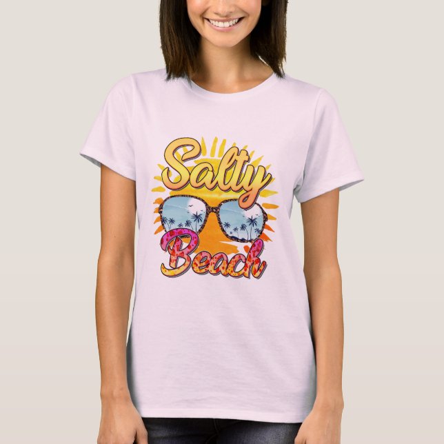Salty Beach Summer Women's T-shirt | Hello Summer (Front)