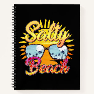 Salty Beach Tropical Sun & Palm Tree Notebook