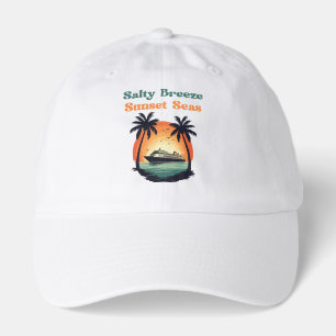 Salty Breeze Sunset Seas Retro Cruise Vibes Hat