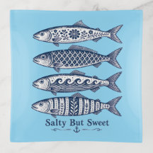 Salty But Sweet Blue Nautical Fish
