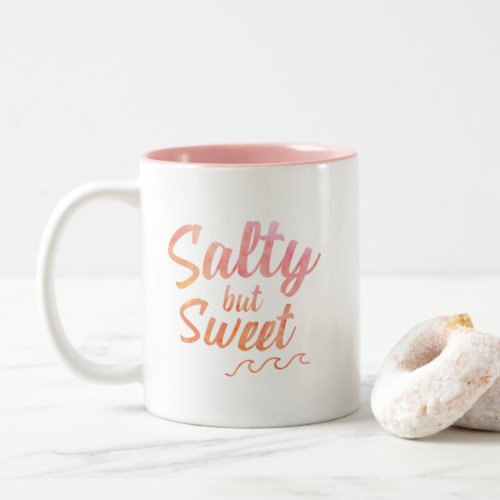 Salty But Sweet Mermaid Mug _ pink